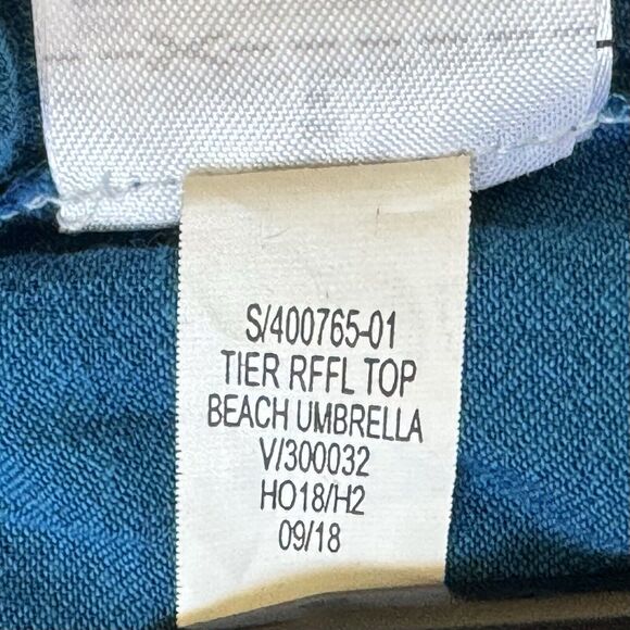 Gap Tiered Ruffle Blouse Size M Teal 3/4 Butterfly Sleeves Top - Picture 8 of 8